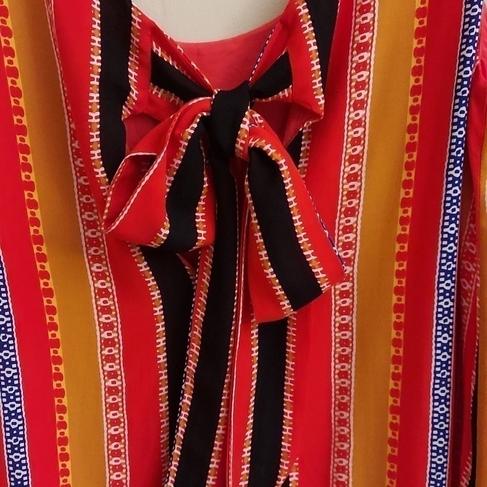 GIANNI BINI Jordan Tie Back Striped Vibrant Color Tank Top New L Resortwear - Picture 9 of 13